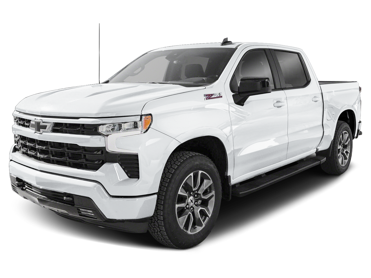 2026 Chevrolet Silverado 1500 RST in Summit White — front three-quarter view