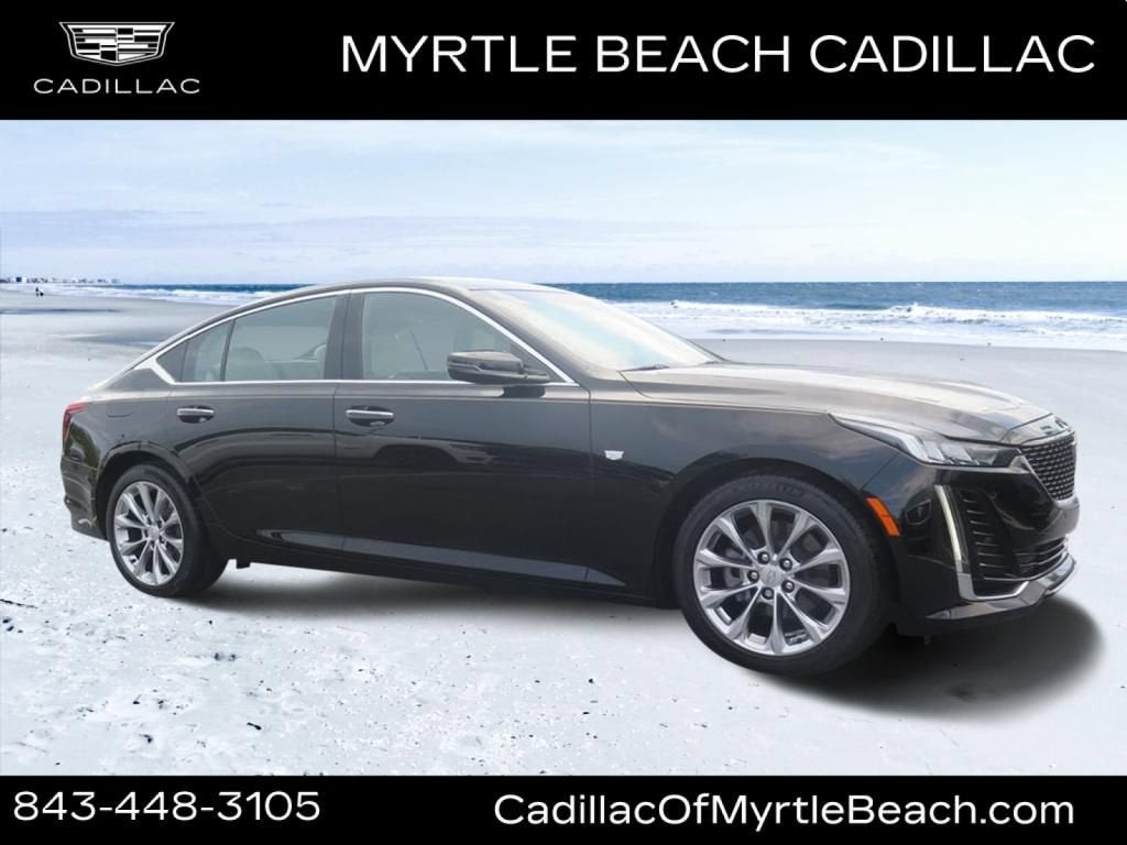 2022 Cadillac CT5 Premium Luxury in Black Raven — front three-quarter view
