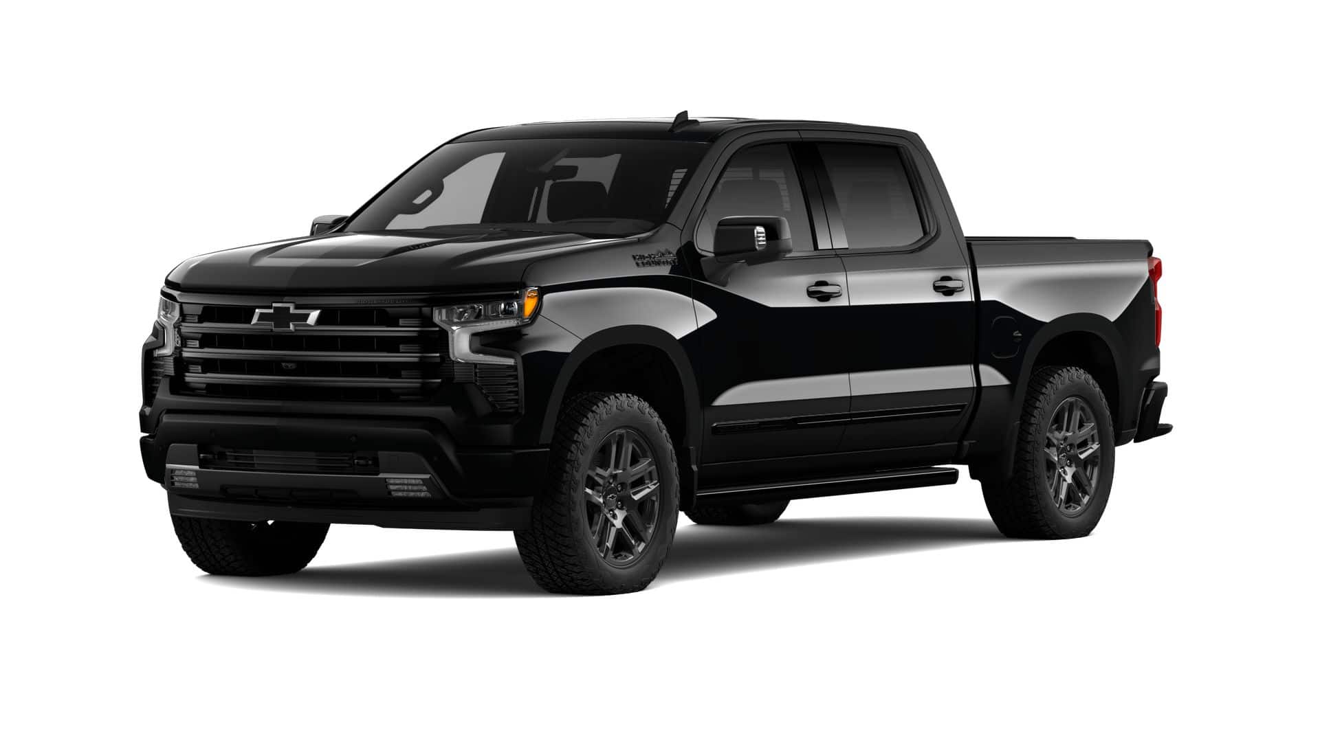 2026 Chevrolet Silverado 1500 High Country in Black — front three-quarter view