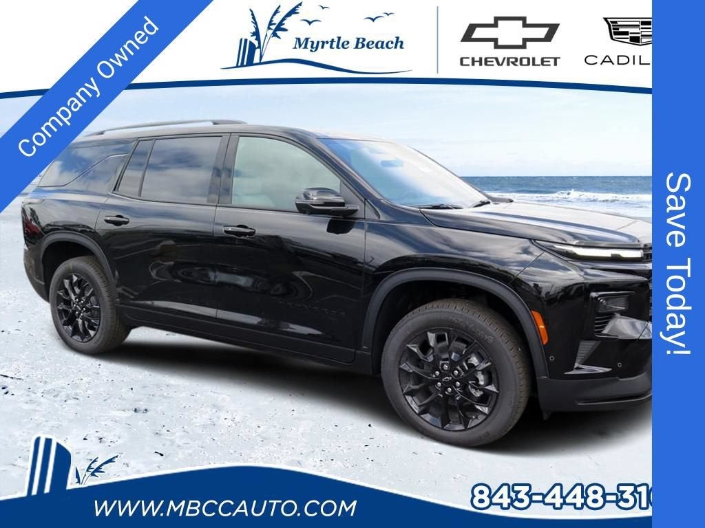 2026 Chevrolet Traverse LT in Mosaic Black Metallic — front three-quarter view