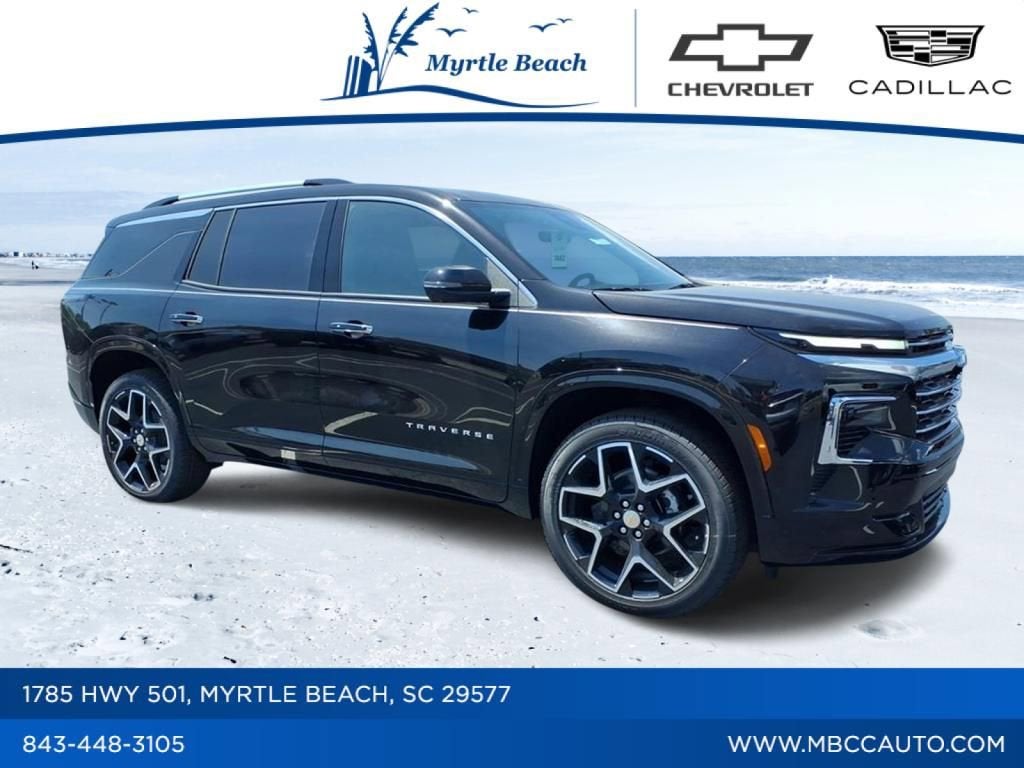 2026 Chevrolet Traverse High Country in Mosaic Black Metallic — front three-quarter view