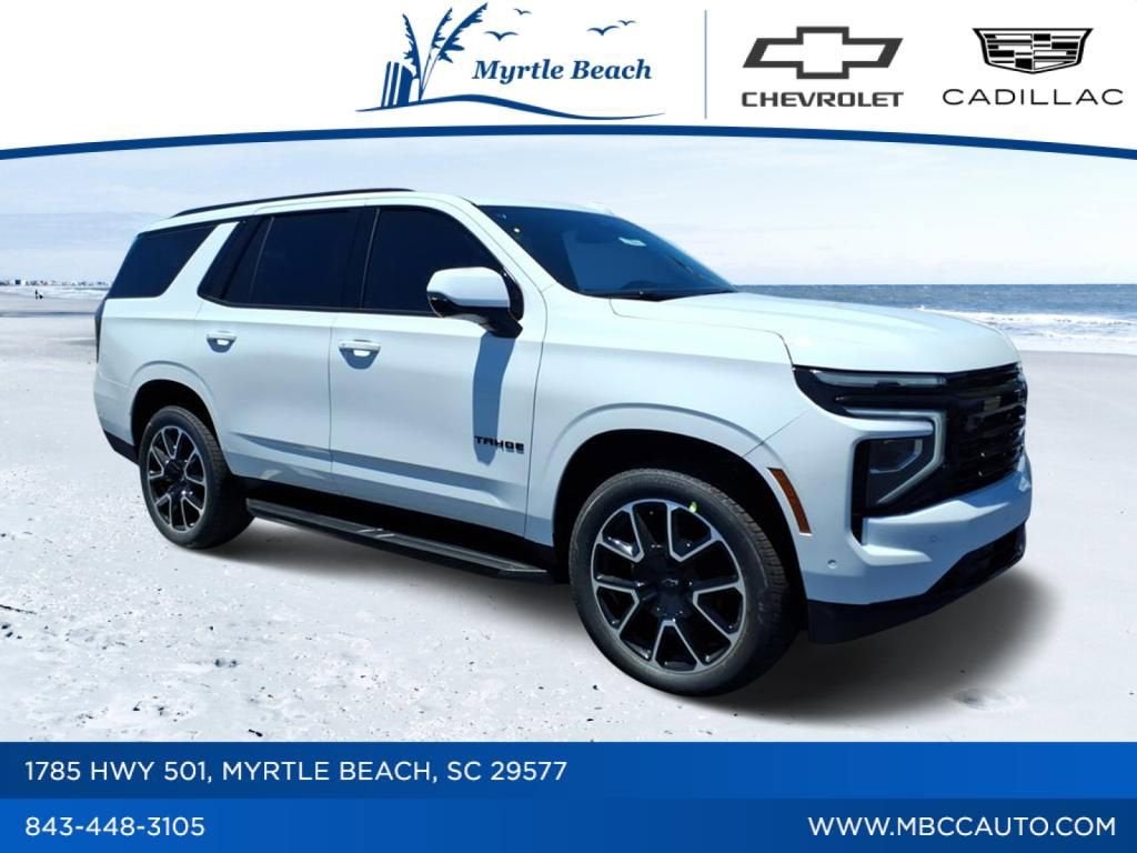 2026 Chevrolet Tahoe RST in Summit White — front three-quarter view