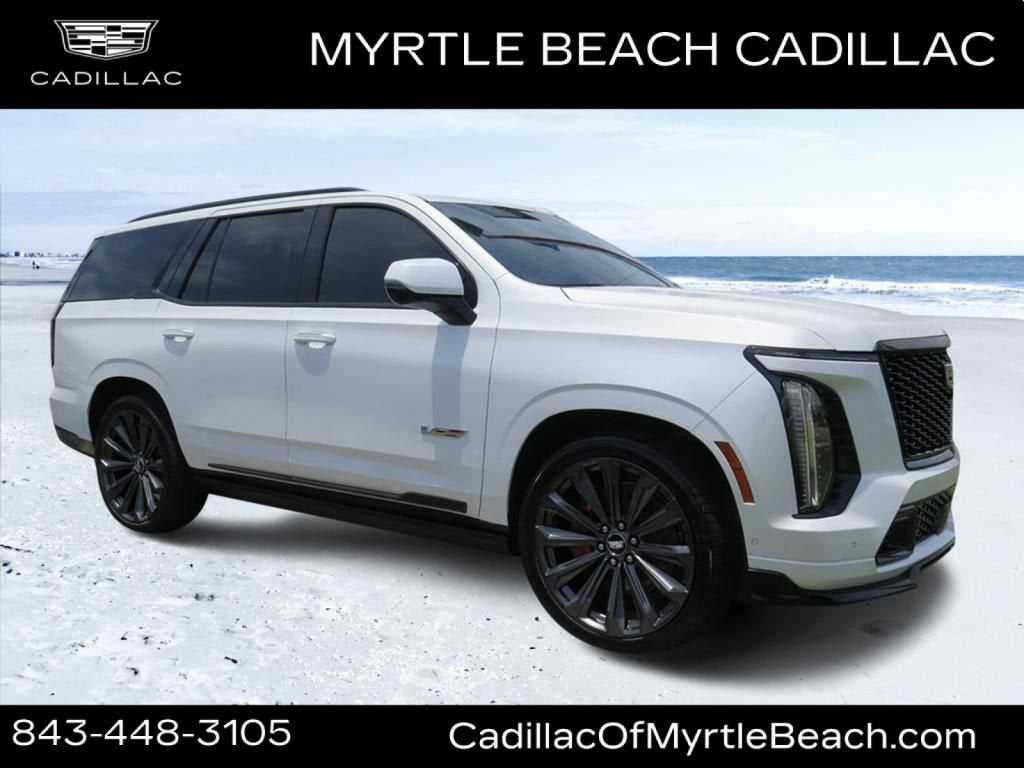 2025 Cadillac Escalade Escalade-V in Crystal White Tricoat — front three-quarter view
