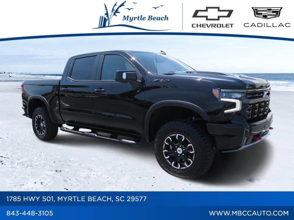 2025 Chevrolet Silverado 1500 ZR2 in Black — front three-quarter view