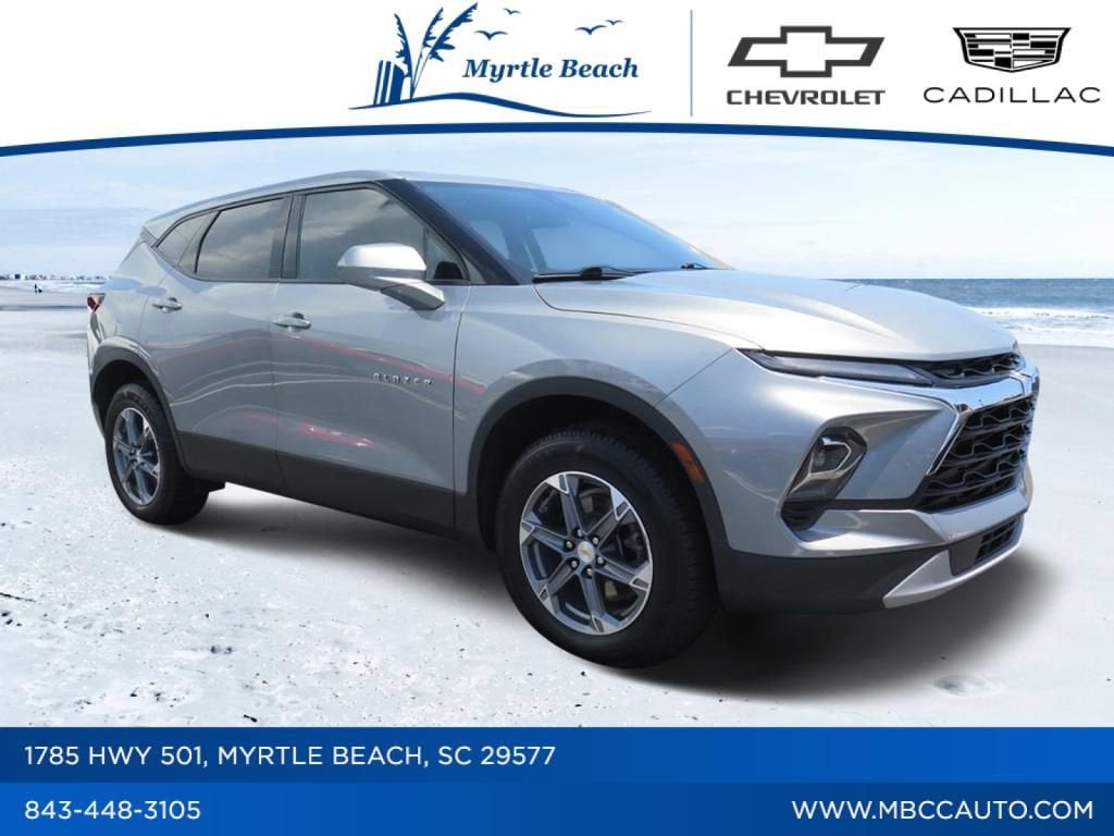 2023 Chevrolet Blazer 2LT in Sterling Gray Metallic — front three-quarter view