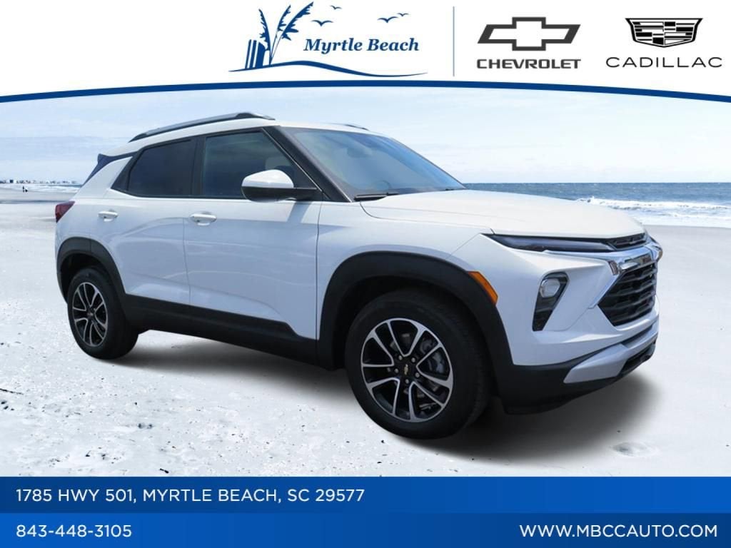 2025 Chevrolet Trailblazer LT in Summit White — front three-quarter view